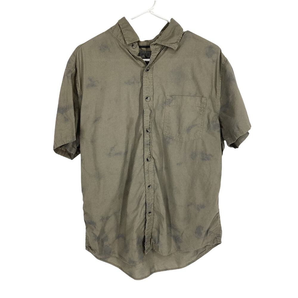 Decree Tie Dye Short Sleeve Button Down Shirt Men's Size Large